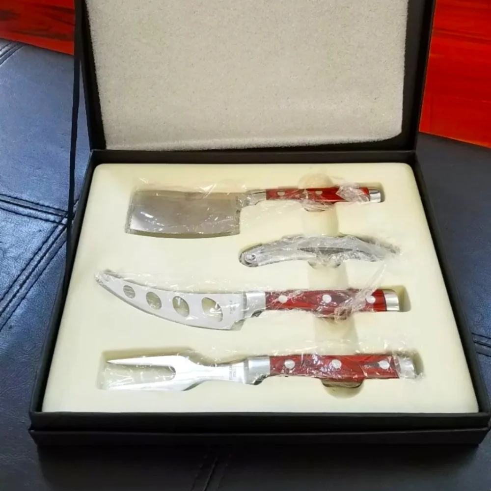 Cheese Knives and Corkscrew Stainless Steel NEW Hostess Gift New